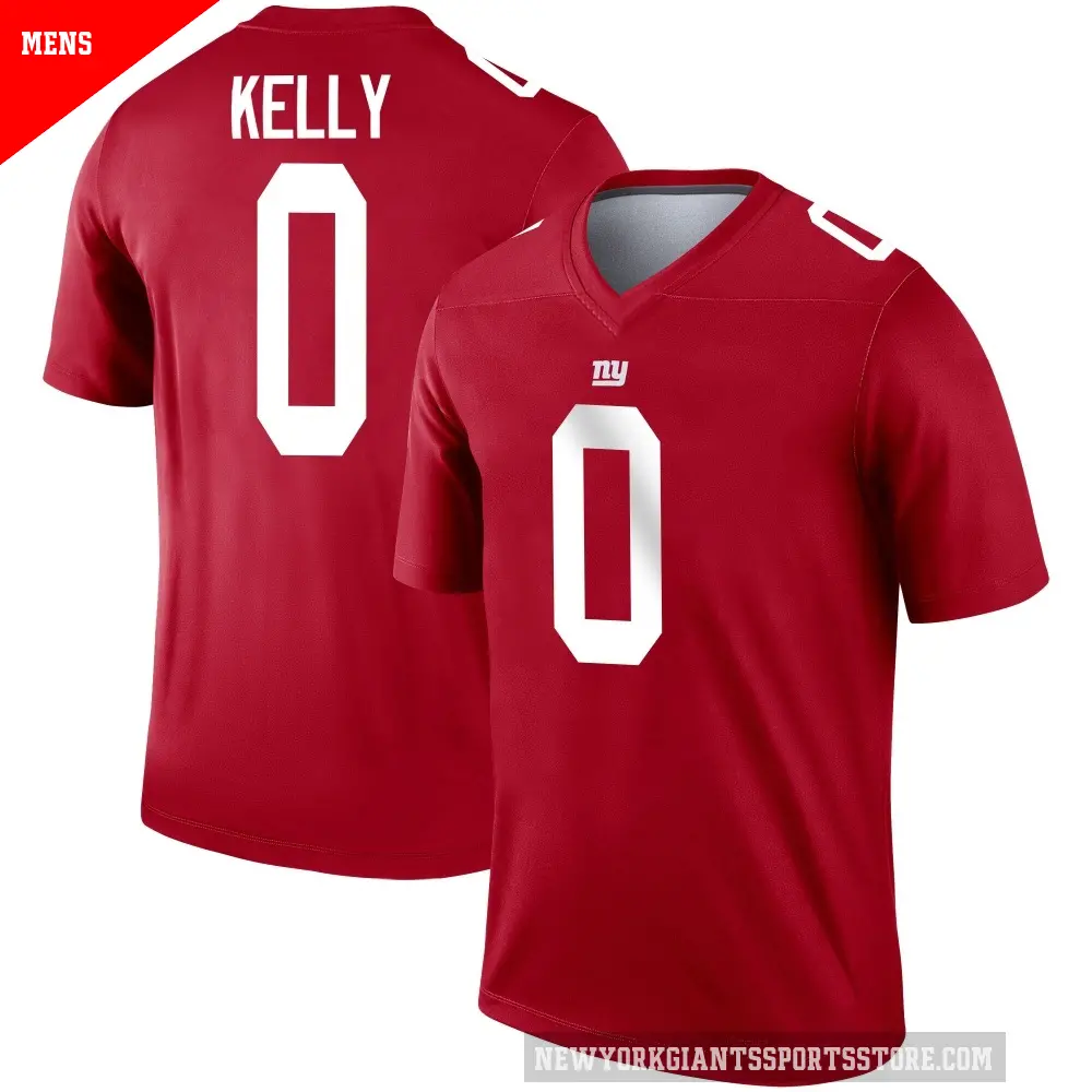 Men's New York Giants ＃0 Jack Kelly Red Legend Inverted Jersey
