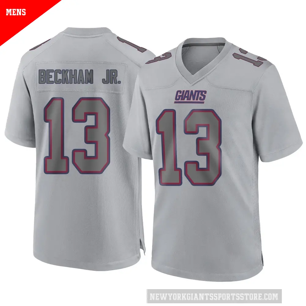 Men's New York Giants ＃13 Odell Beckham Jr. Gray Game Atmosphere Fashion Jersey