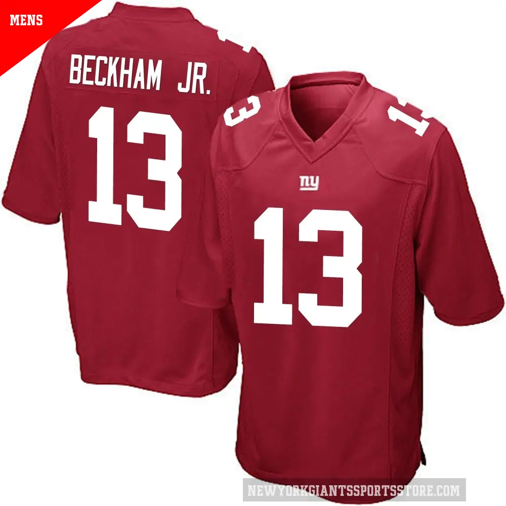 Men's New York Giants ＃13 Odell Beckham Jr. Red Game Alternate Jersey