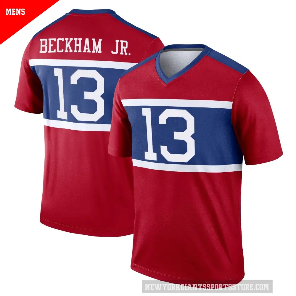 Men's New York Giants ＃13 Odell Beckham Jr. Red Legend Century Alternate Jersey