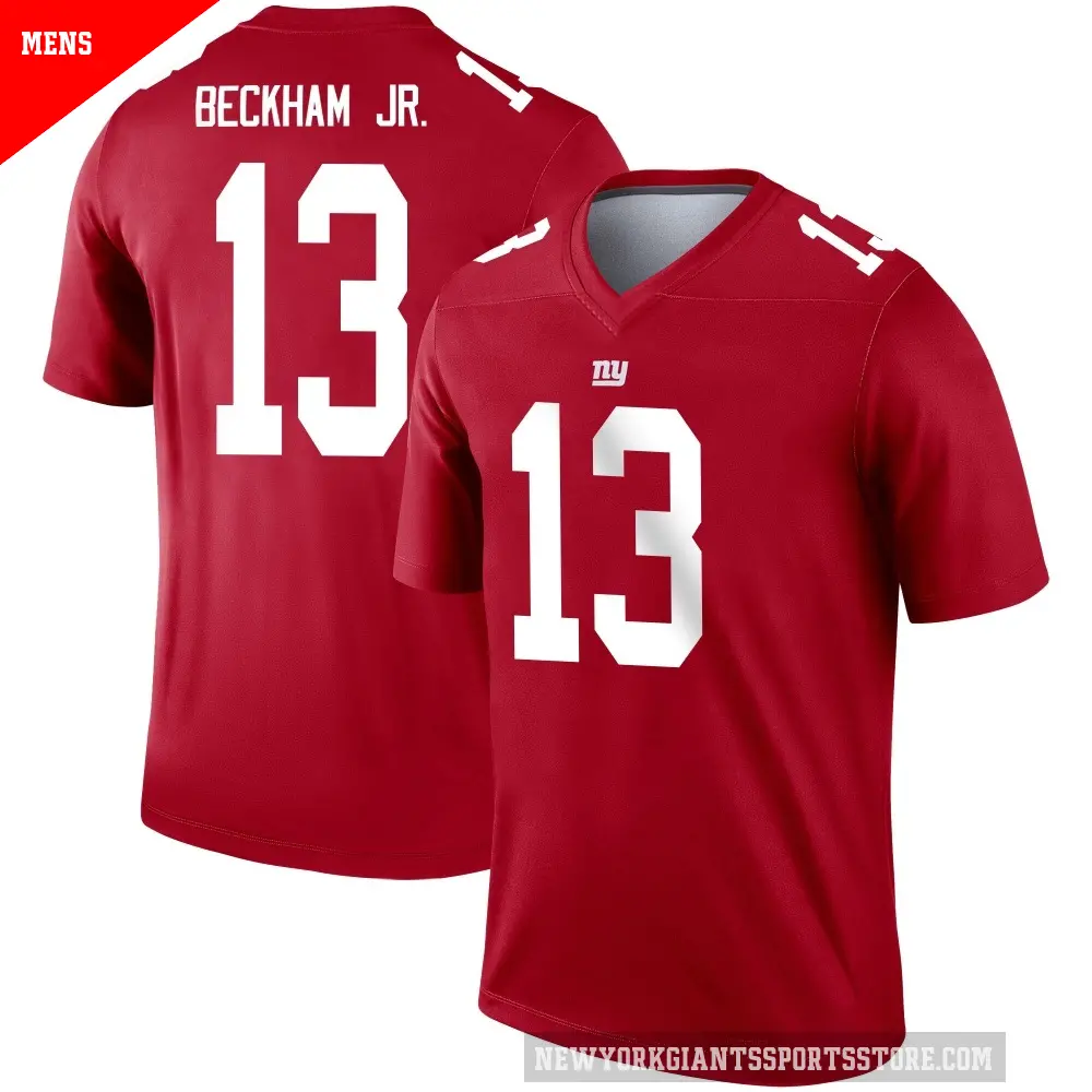 Men's New York Giants ＃13 Odell Beckham Jr. Red Legend Inverted Jersey