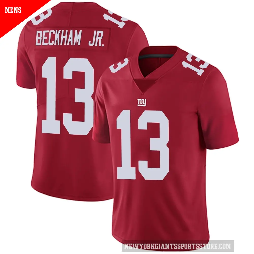 Men's New York Giants ＃13 Odell Beckham Jr. Red Limited Alternate Vapor Untouchable Jersey