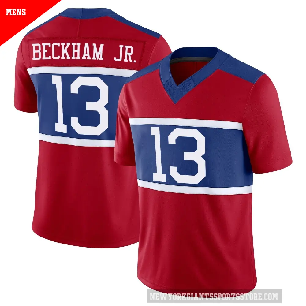 Men's New York Giants ＃13 Odell Beckham Jr. Red Limited Century Alternate Vapor F.U.S.E. Jersey