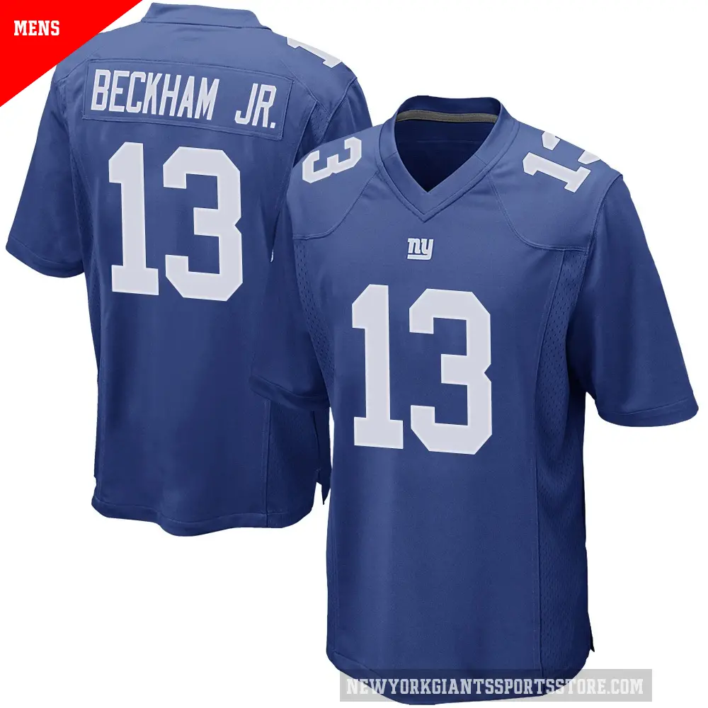 Men's New York Giants ＃13 Odell Beckham Jr. Royal Game Team Color Jersey