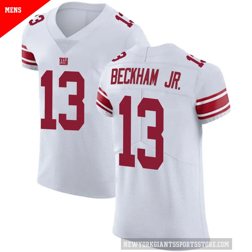 Men's New York Giants ＃13 Odell Beckham Jr. White Elite Vapor Untouchable Jersey