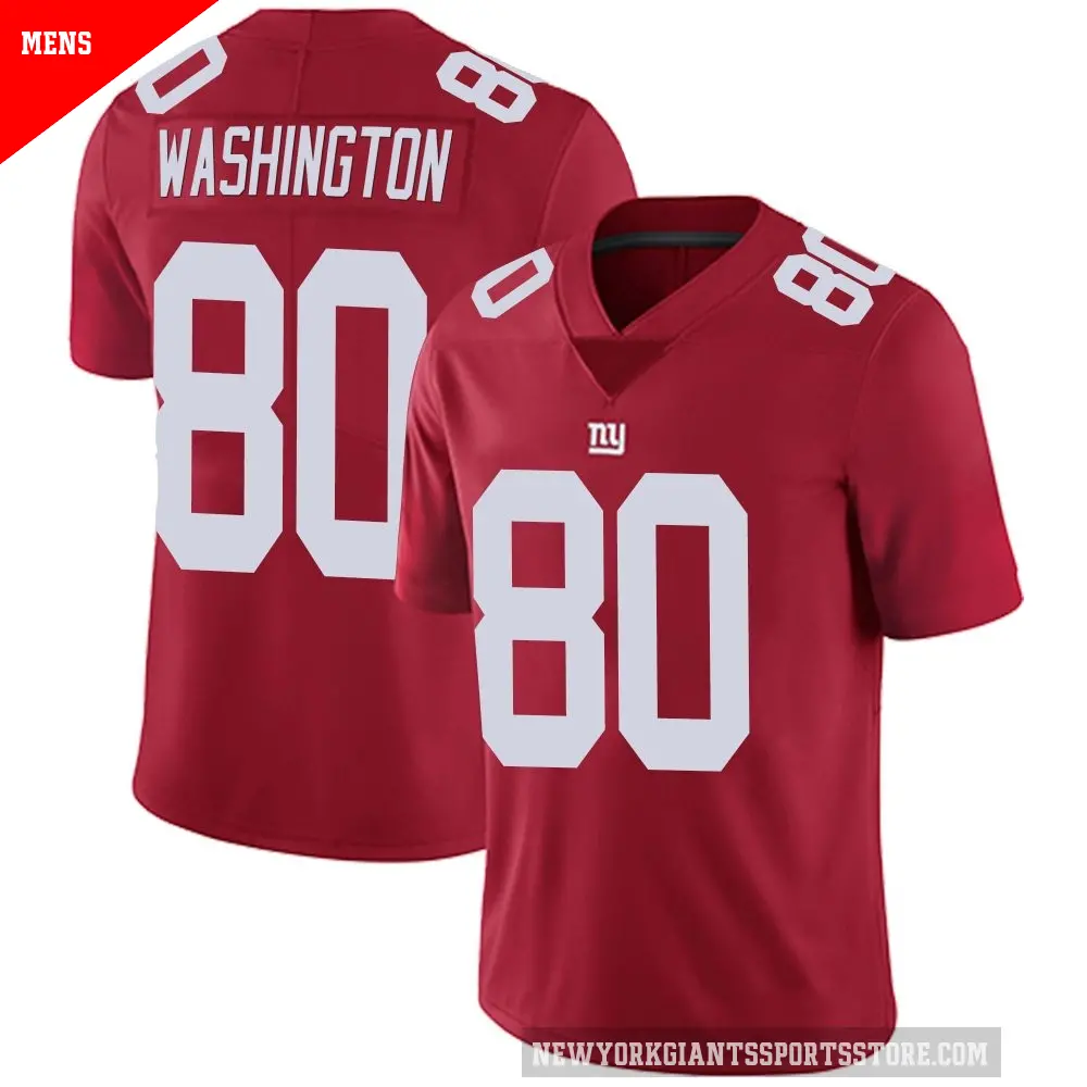 Men's New York Giants ＃80 Montrell Washington Red Limited Alternate Vapor Untouchable Jersey