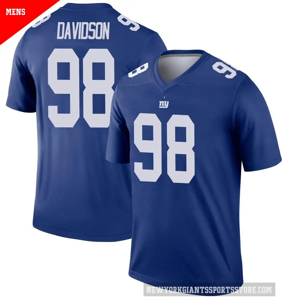 Men's New York Giants ＃98 D.J. Davidson Royal Legend Jersey