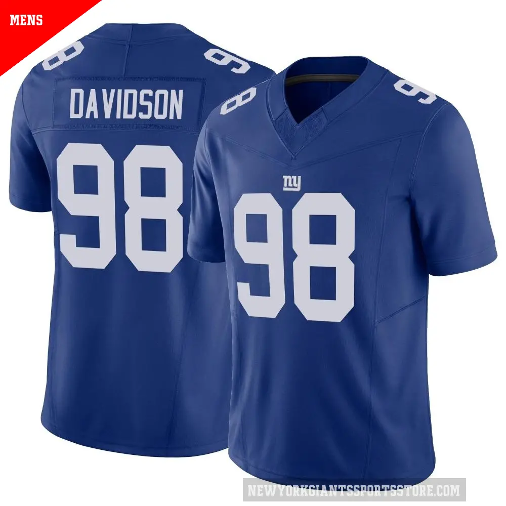 Men's New York Giants ＃98 D.J. Davidson Royal Limited Vapor F.U.S.E. Jersey