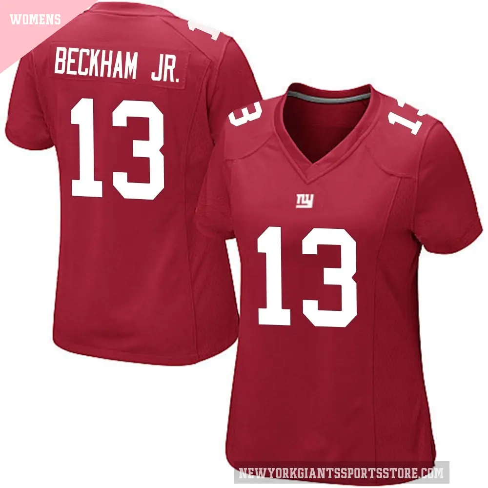 Women's New York Giants ＃13 Odell Beckham Jr. Red Game Alternate Jersey