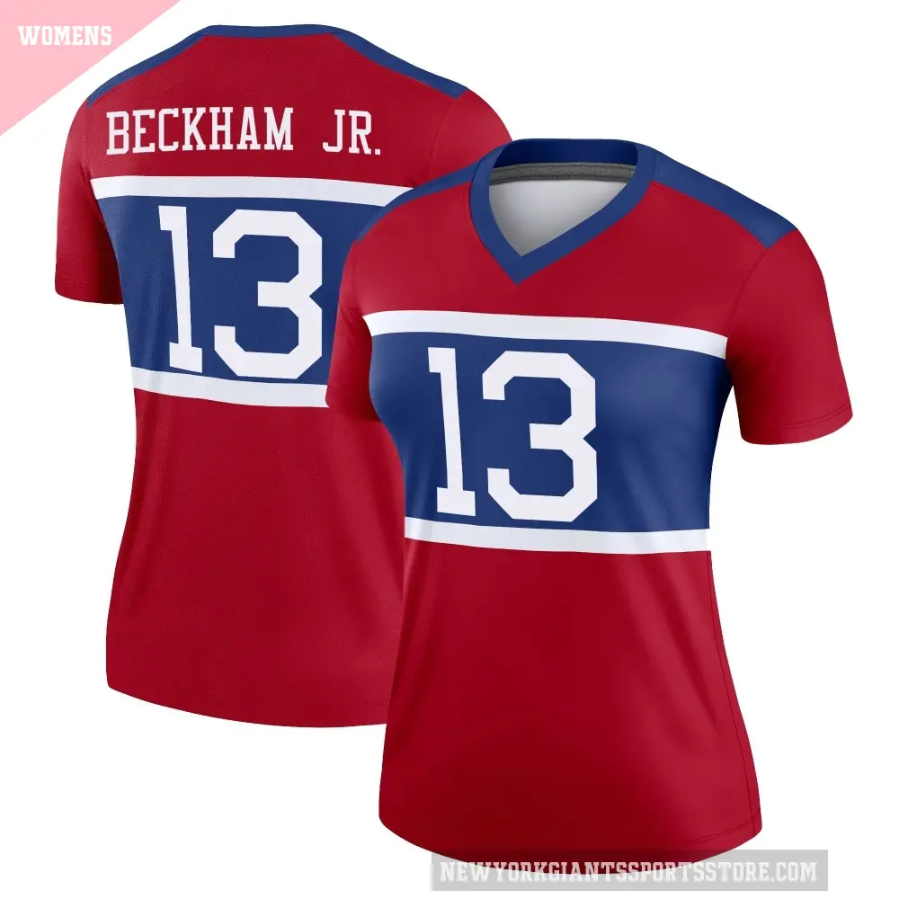 Women's New York Giants ＃13 Odell Beckham Jr. Red Legend Century Alternate Jersey