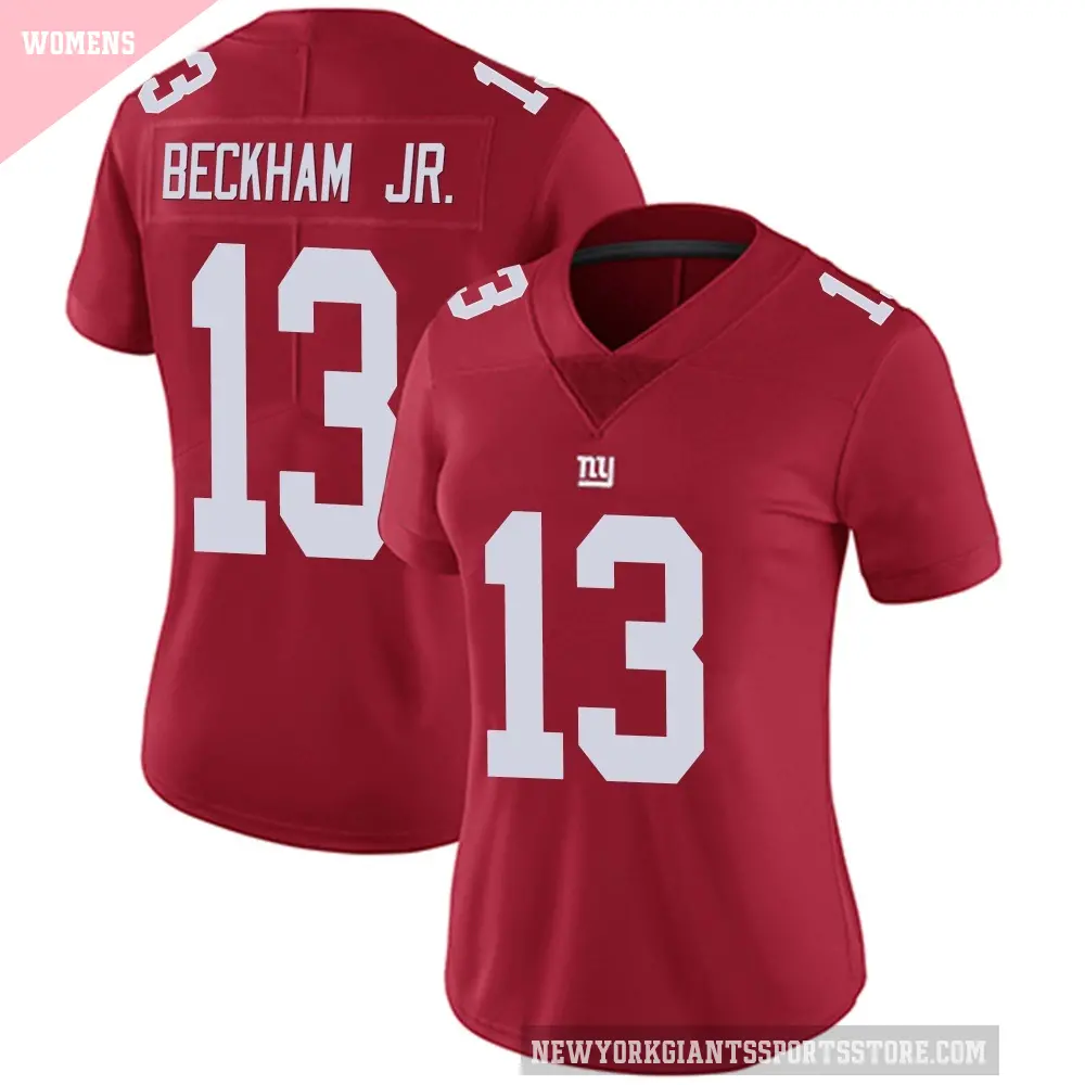 Women's New York Giants ＃13 Odell Beckham Jr. Red Limited Alternate Vapor Untouchable Jersey