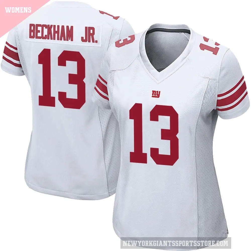Women's New York Giants ＃13 Odell Beckham Jr. White Game Jersey