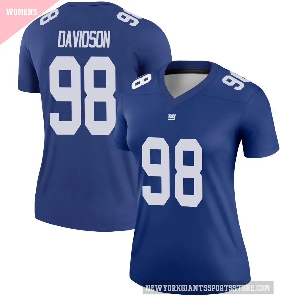 Women's New York Giants ＃98 D.J. Davidson Royal Legend Jersey