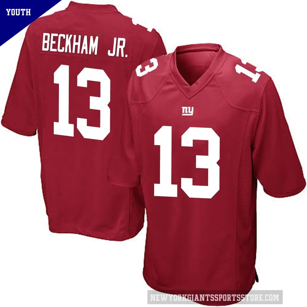 Youth New York Giants ＃13 Odell Beckham Jr. Red Game Alternate Jersey