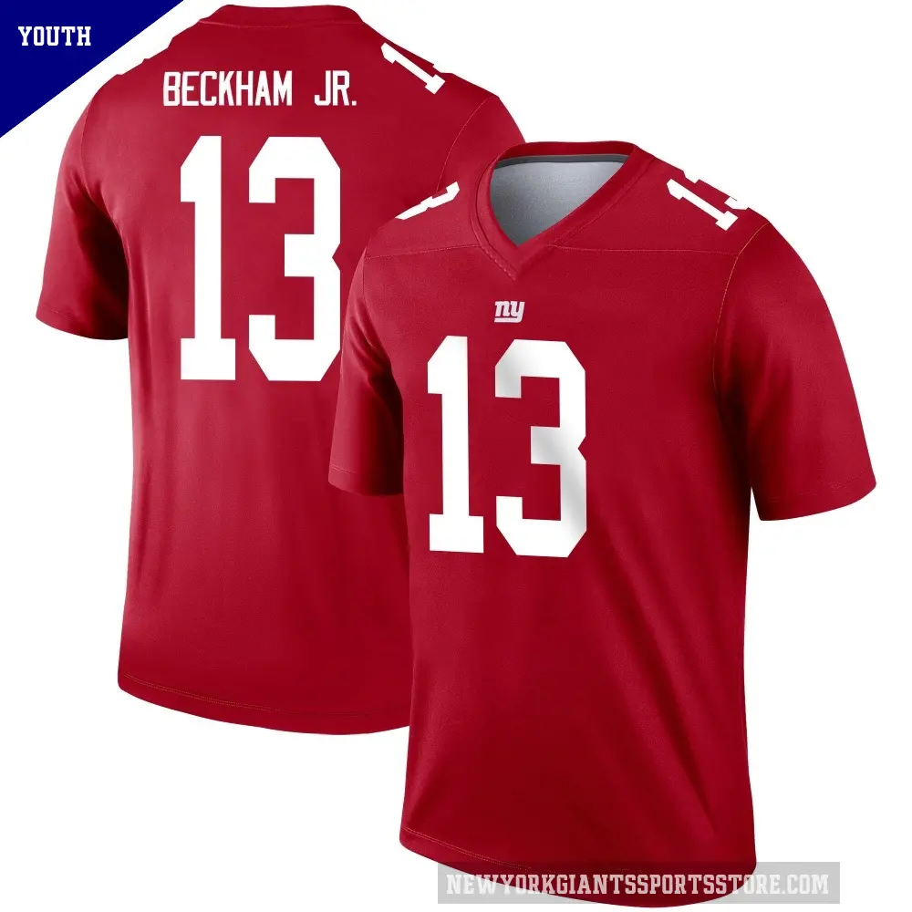 Youth New York Giants ＃13 Odell Beckham Jr. Red Legend Inverted Jersey