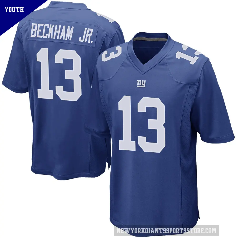 Youth New York Giants ＃13 Odell Beckham Jr. Royal Game Team Color Jersey