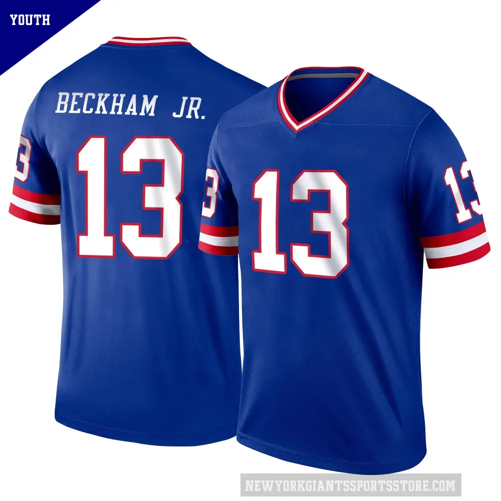 Youth New York Giants ＃13 Odell Beckham Jr. Royal Legend Classic Jersey