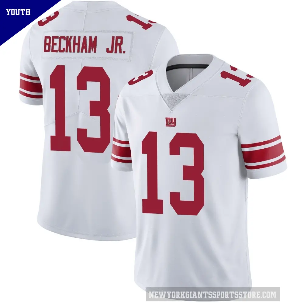 Youth New York Giants ＃13 Odell Beckham Jr. White Limited Vapor Untouchable Jersey