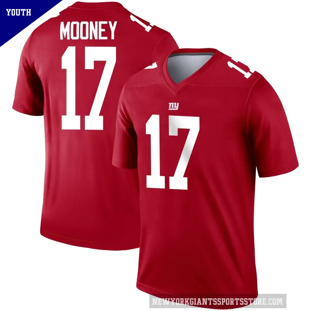 Youth New York Giants ＃17 Darnell Mooney Red Legend Inverted Jersey
