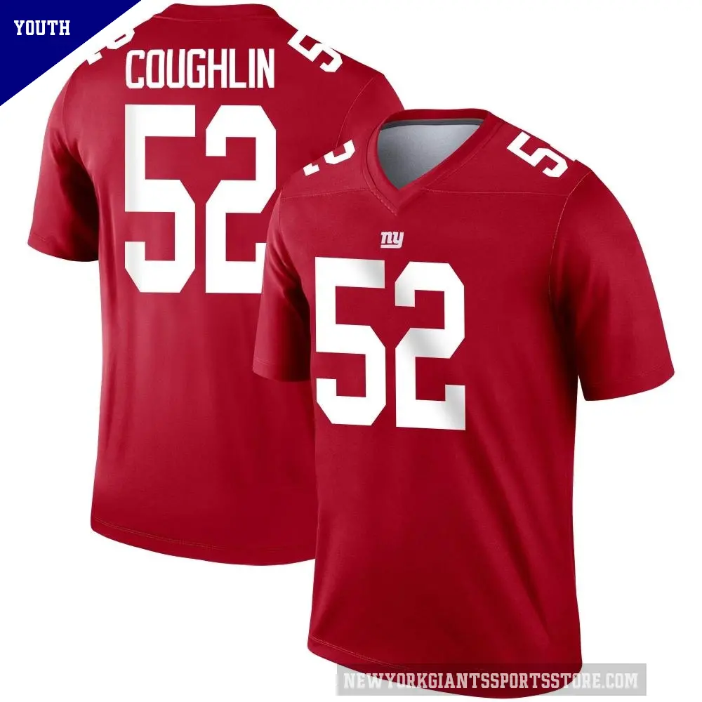 Youth New York Giants ＃52 Carter Coughlin Red Legend Inverted Jersey
