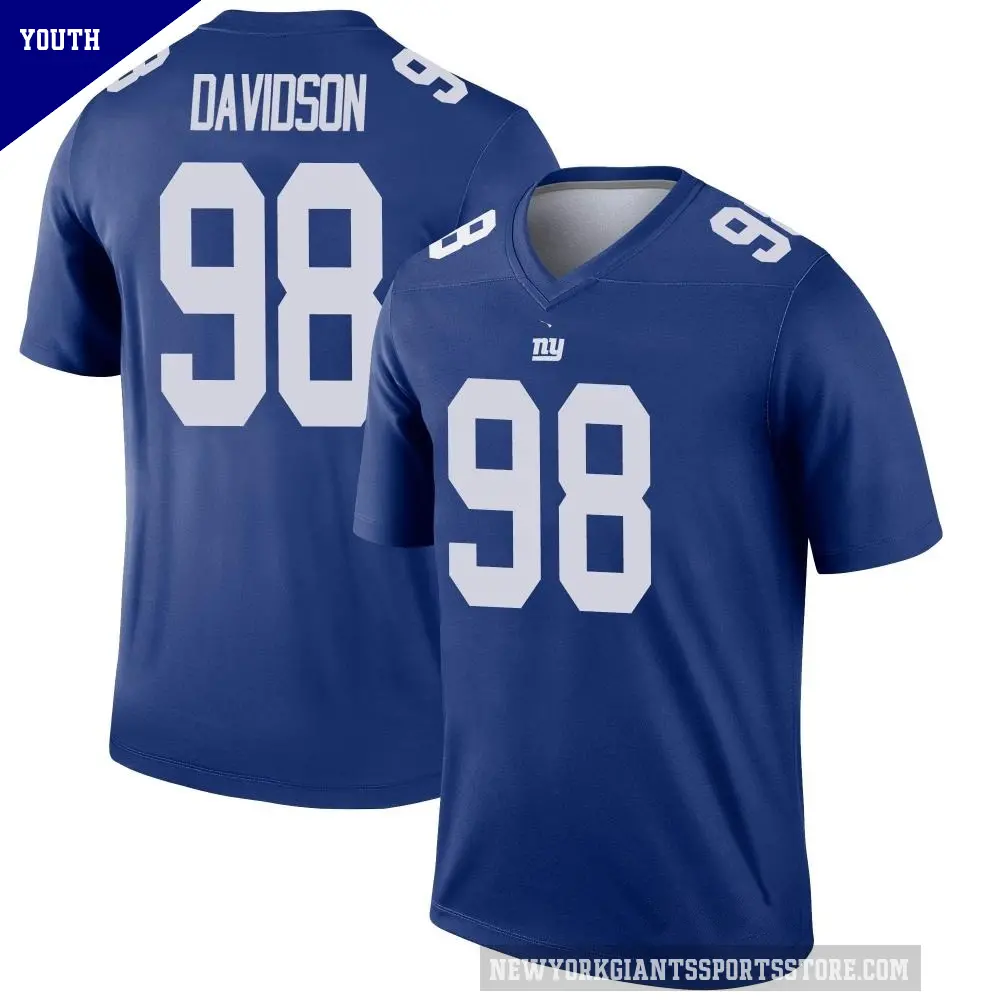 Youth New York Giants ＃98 D.J. Davidson Royal Legend Jersey